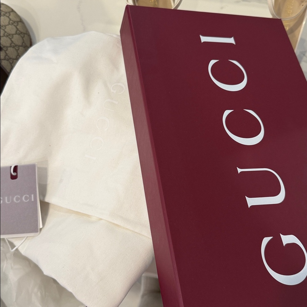 Gucci Beige/Brown GG Supreme Canvas Horsebit Mule - Picture 4 of 5